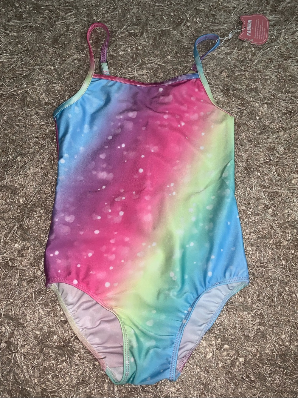 Kids Rainbow Ombre One-Piece Swimsuit - Multicolor size 120 (US 6-7) NWT